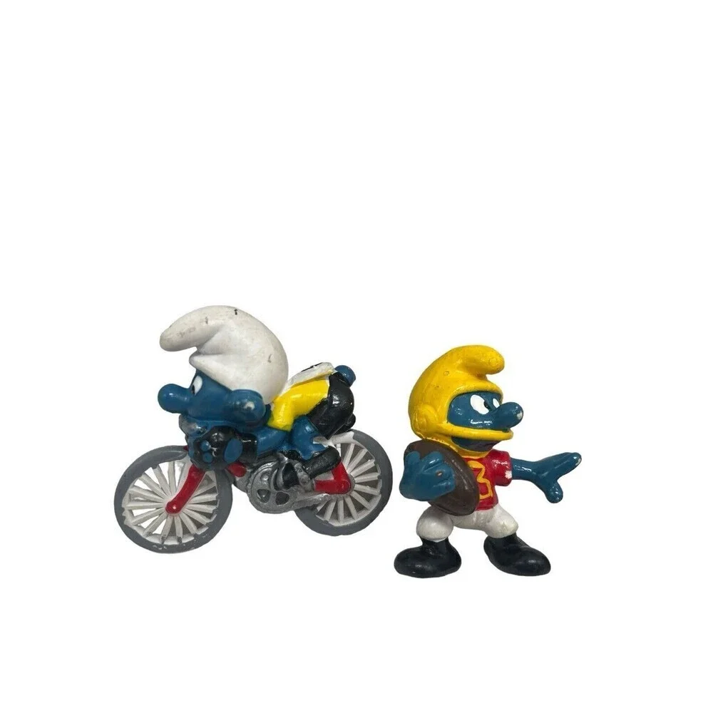 1980’s /1970’s Lot Of 5 Vintage Peyo Smurf Schleich Figures Hong Kong RARE